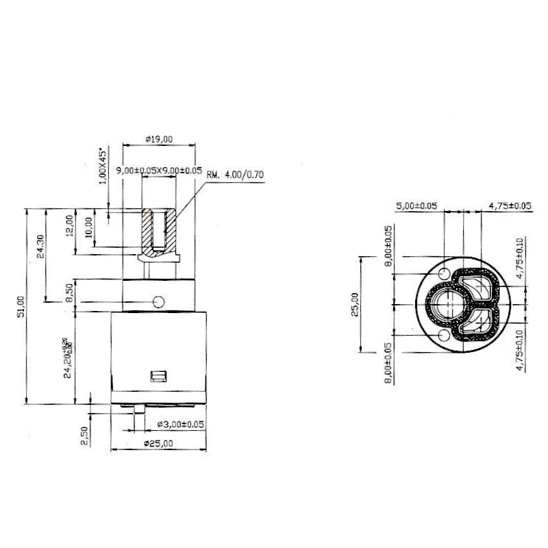 Směšovací kartuše 25mm 521431