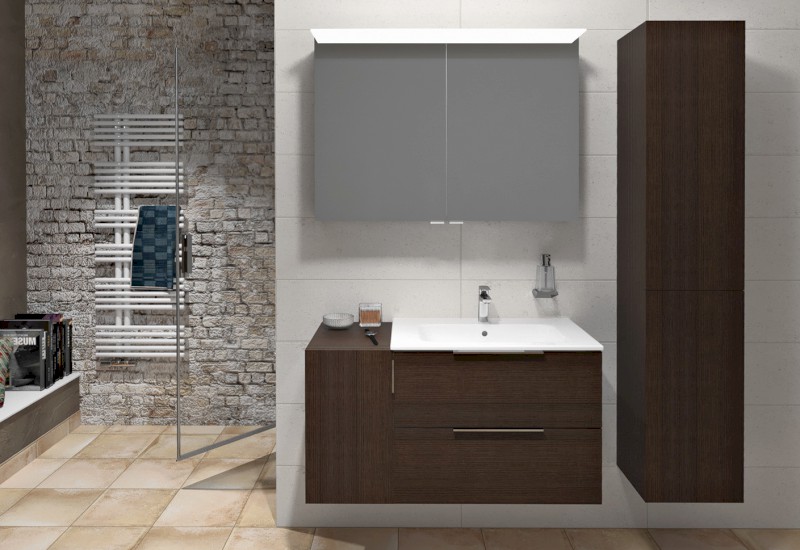 CIRASA umyvadlová skříňka 69,8x52x46cm, borovice rustik CR701-1616