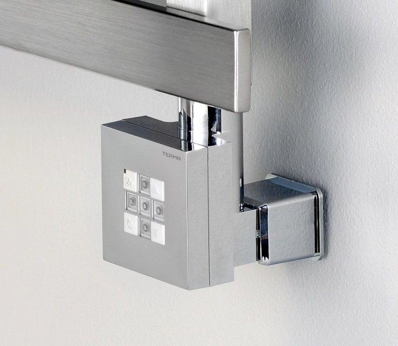 KTX topná tyč s termostatem, s krytem pro kabel, 400 W, chrom KTX-CW-400