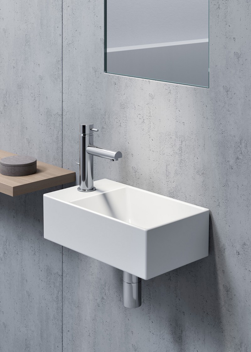 KUBE X keramické umývátko 40x23cm, pravé/levé, bílá ExtraGlaze 9484111