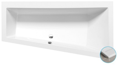 ANDRA R SLIM asymetrická vana 170x90x45cm, bílá 81511S