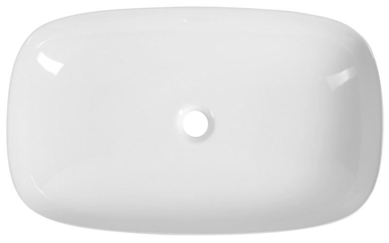 MATTEO keramické umyvadlo na desku 65x40cm, bílá 3064-KL