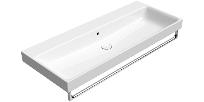NUBES keramické umyvadlo 120x50cm, bez otvoru, bílá ExtraGlaze 9624011