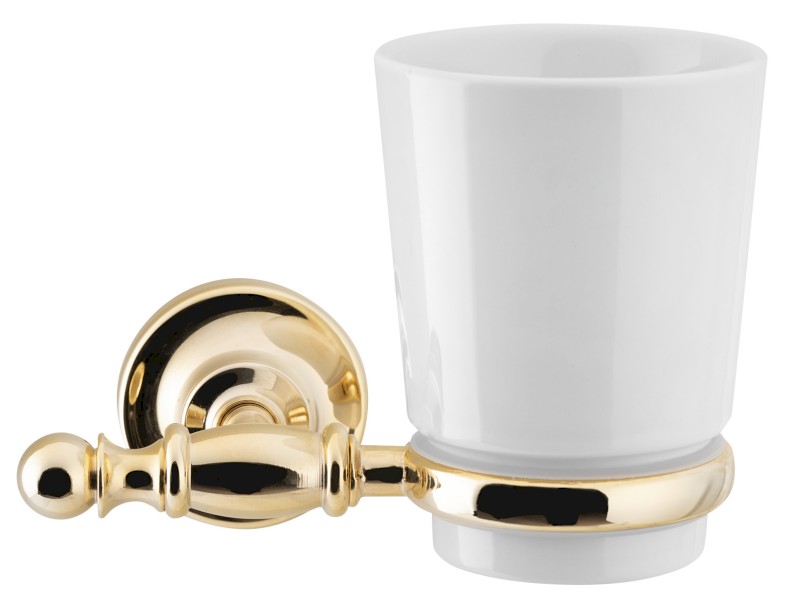 PERLA sklenka, keramika, zlato PE1095