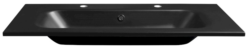 SIDRA dvojumyvadlo, litý mramor, 101x46cm, černá mat SD101B-2