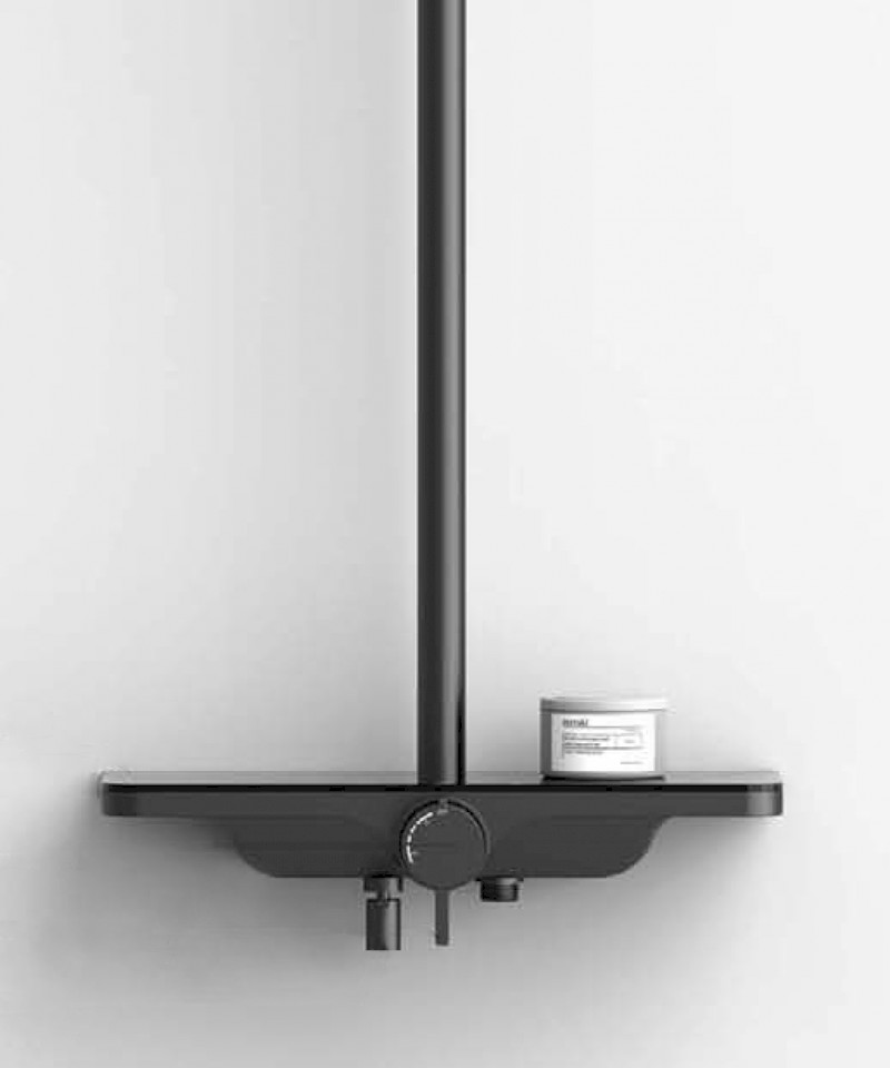 ARONA sprchový sloup s baterií a napouštěním, černá mat SL210B