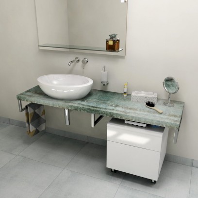 AVICE deska pod umyvadlo 130x50cm, tl.5cm, aquamarine AV136