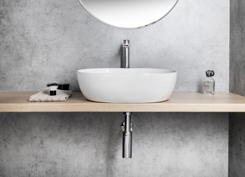 Keramické umyvadlo na desku 49x36cm, bílá CA490