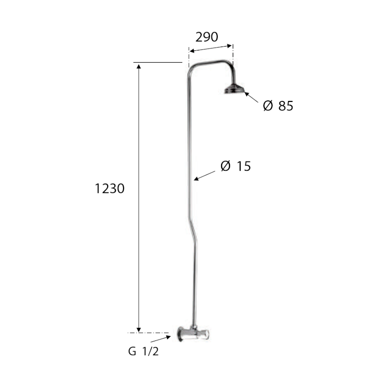 TEMPOR sprchový sloup se samouzavíracím ventilem, chrom 937.139.1