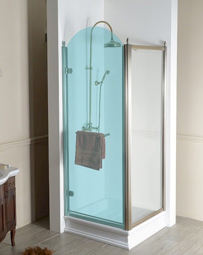 ANTIQUE boční stěna 1000mm, ČIRÉ sklo, bronz, světlý odstín GQ5610CL