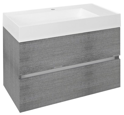 ODETTA umyvadlová skříňka 82x50x43,5cm, dub stříbrný DT085-1111