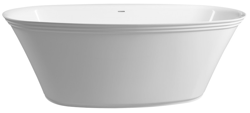 FLORINA volně stojící vana litý mramor, 170x80x61cm, bílá 93858