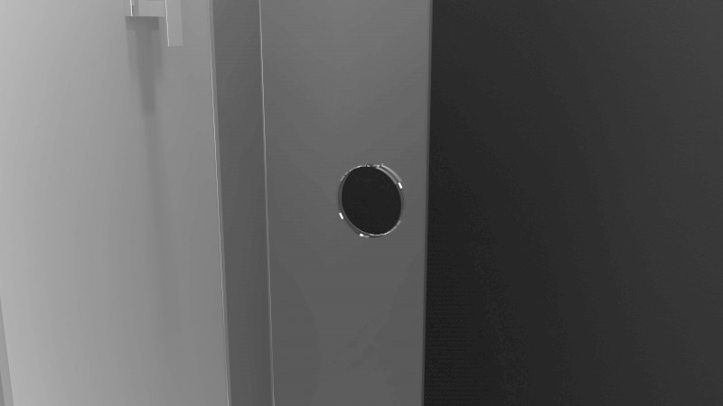 ROLLS BLACK sprchové dveře do prostoru 1600 mm, výška 2000 mm, čiré sklo MS5-160B