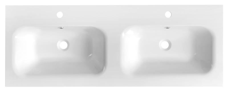 SIDRA dvojumyvadlo, litý mramor, 121x46cm, bílá SD121
