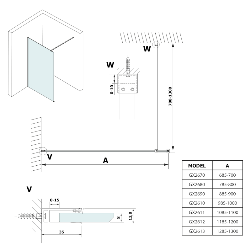 VARIO deska HPL Kara 1000x2000mm GX2610