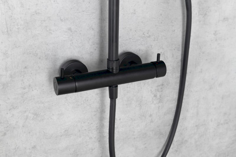 MIA sprchový sloup s pákovou baterií, černá mat MA139B