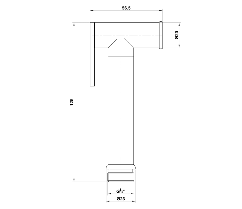 Bidetová sprška kulatá, chrom BS616