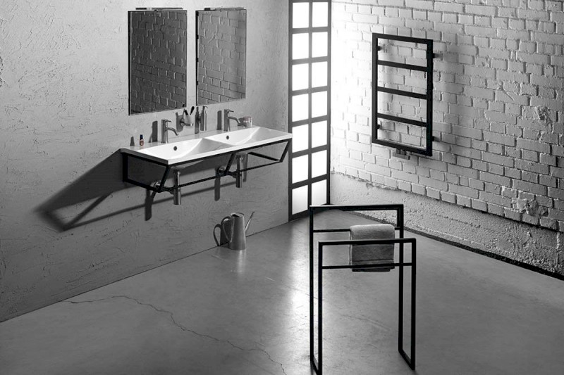 SKA stojan na ručníky 550x790x200mm, bílá mat SKA311