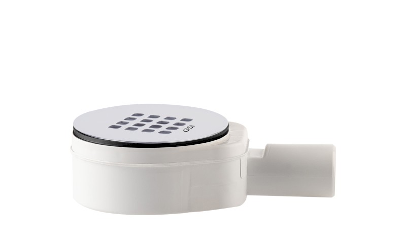 Vaničkový sifon, průměr 90mm, DN40, nízký, krytka bílá mat PILDSR209