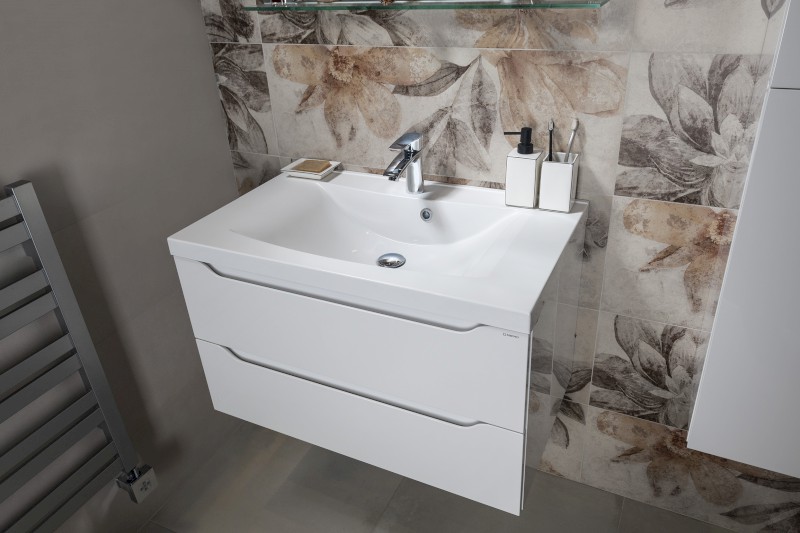 WAVE umyvadlová skříňka 79,7x45x47,8cm, bílá WA080-3030