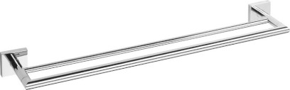 X-SQUARE dvojitý držák ručníků 650mm, chrom XQ404