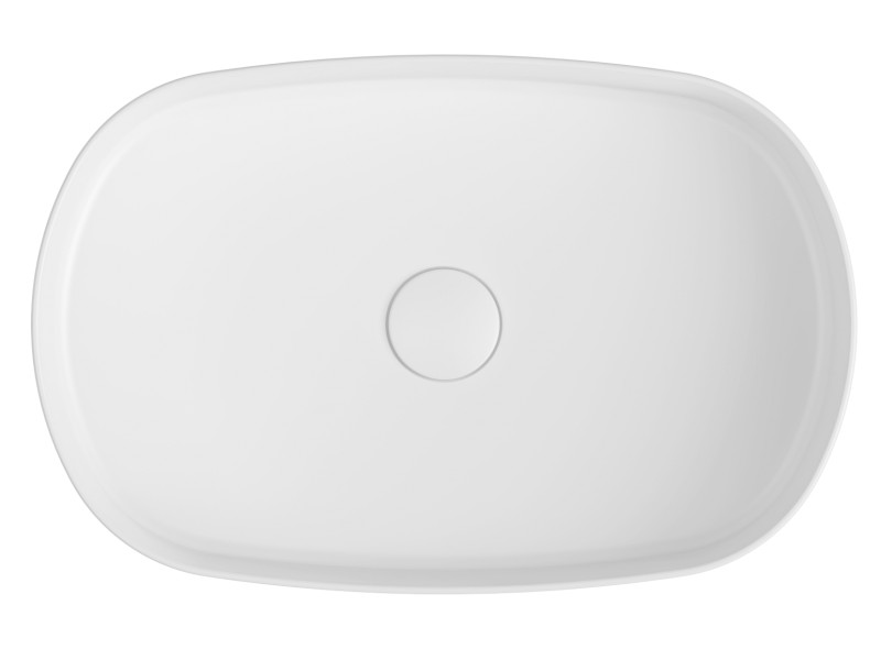 INFINITY OVAL keramické umyvadlo na desku, 55x36cm, bílá 10NF65055