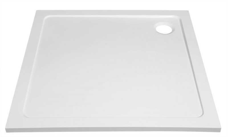 TECMI sprchová vanička z litého mramoru, čtverec 90x90cm, bílá PQ009