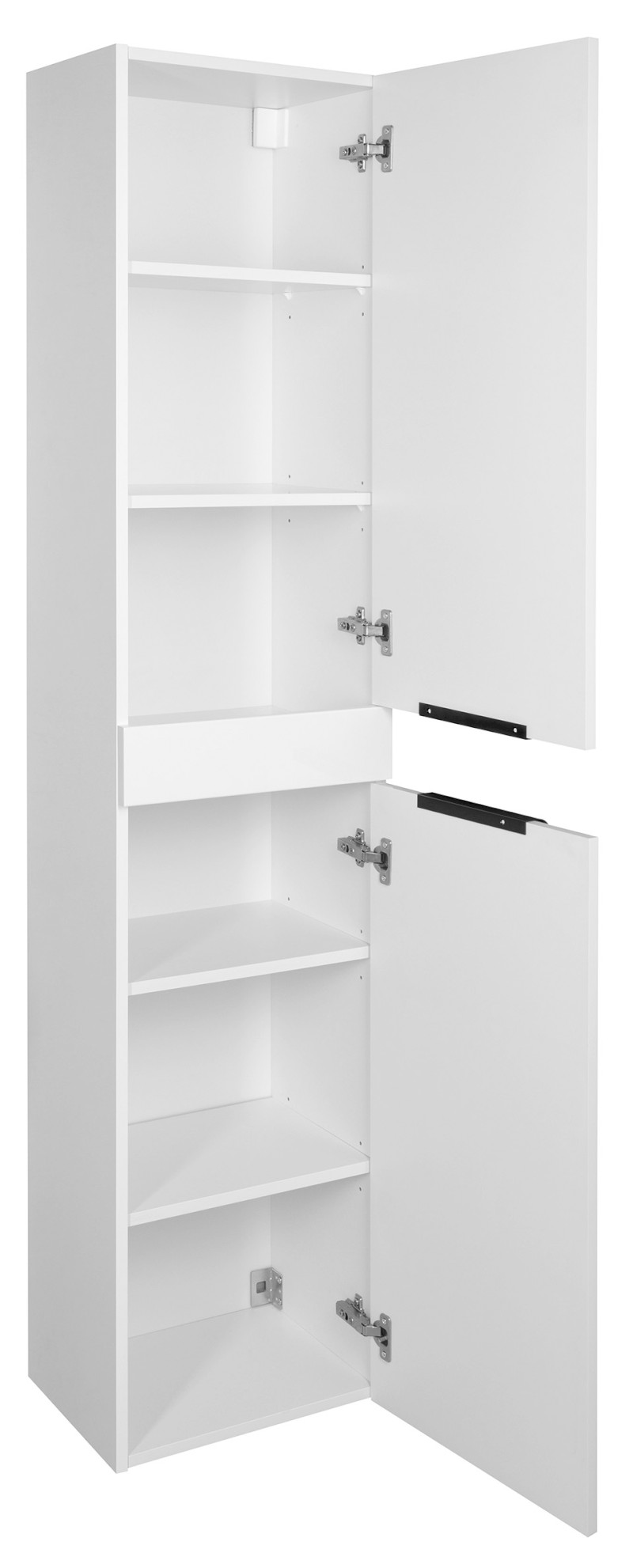 AKIRA vysoká skříňka 180x40x30cm, bílá AK180