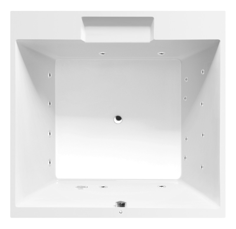 CAME hydromasážní vana, 175x175x50cm, Active Hydro, chrom 23611.1010