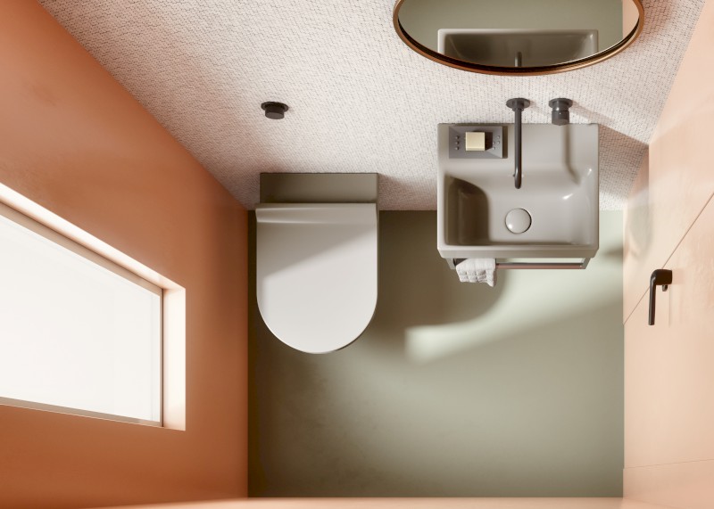 PURA závěsná WC mísa, Swirlflush, 36x50cm, creta dual-mat 881608