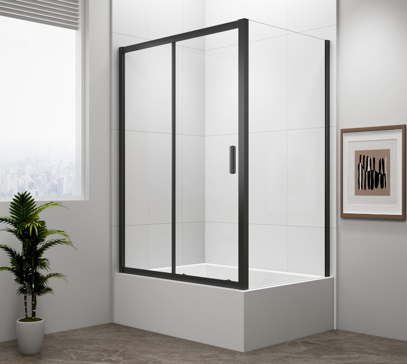 DEEP BLACK boční stěna 900x1650mm, čiré sklo MD3316B