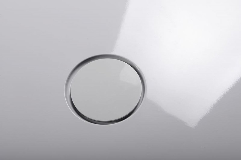 MIRAI sprchová vanička z litého mramoru, čtverec 80x80x1,8cm, bílá 73182