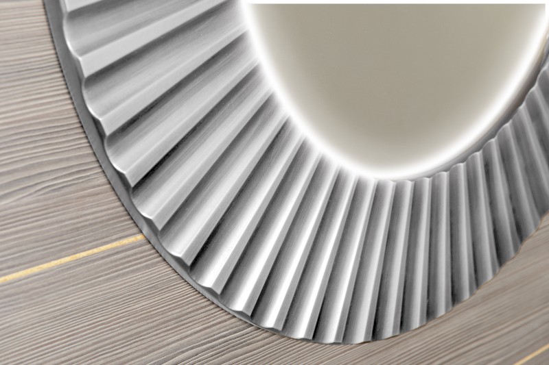 PRIDE STRIP kulaté zrcadlo s LED osvětlením v rámu ø 75cm, stříbrná PD752