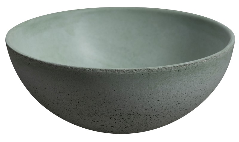 MINOR betonové umývátko na desku, Ø 26cm, zelená mat MR26023