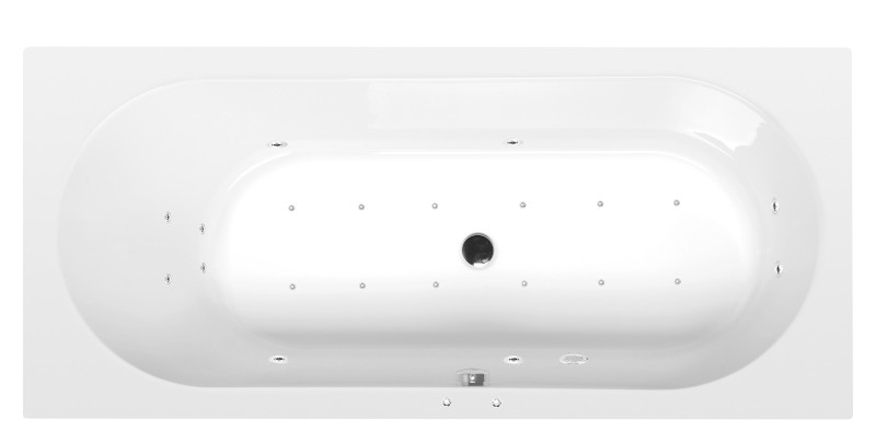 ASTRA B hydromasážní vana, 165x75x48cm, Active Hydro-Air, chrom 32611.2010