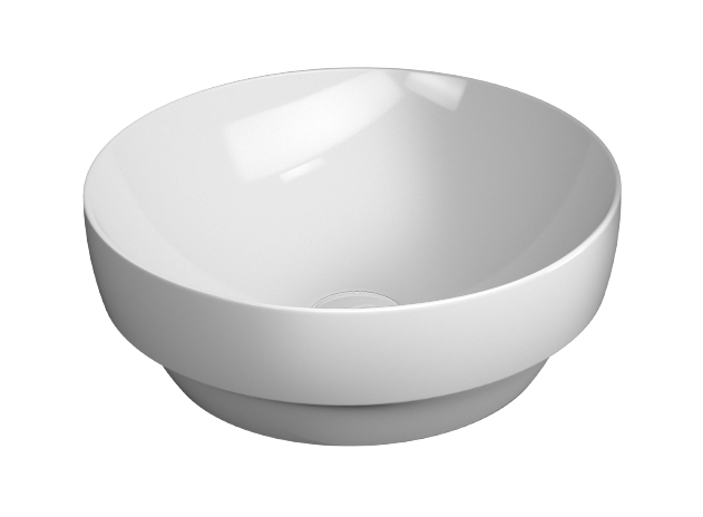 PURA keramické umyvadlo na desku, průměr 40cm, bílá ExtraGlaze 884611