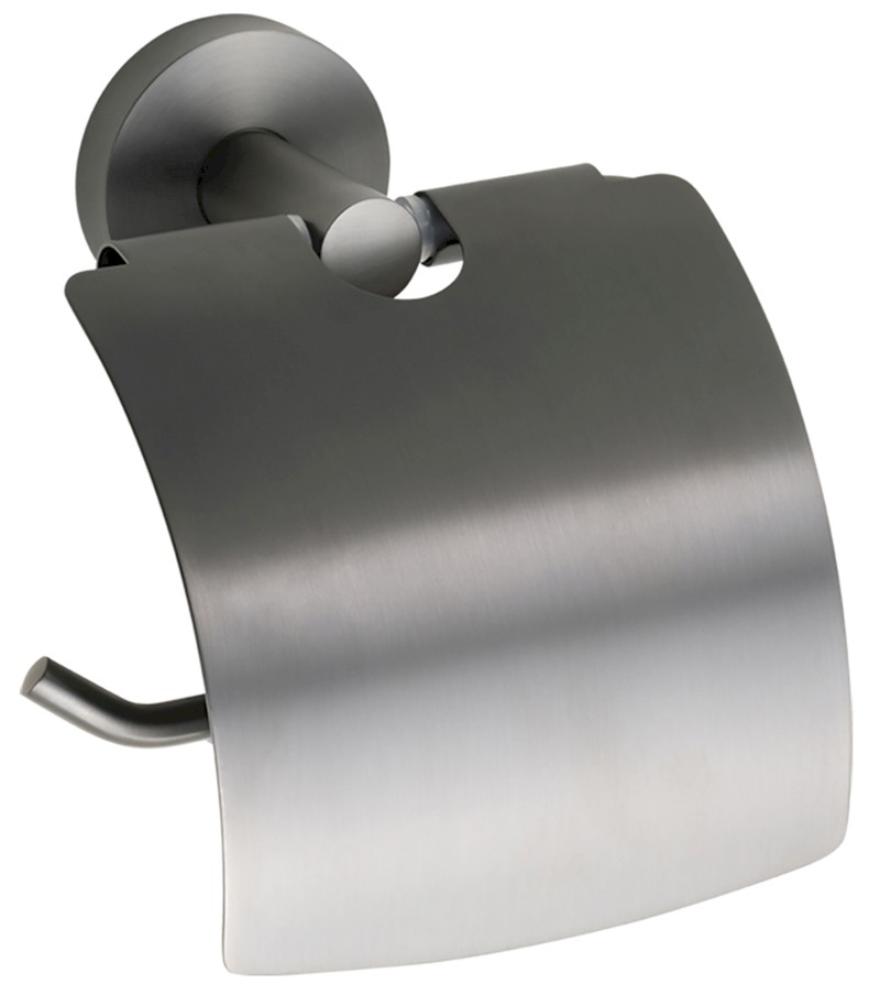 X-ROUND GUN METAL držák toaletního papíru s krytem, gun metal XR732GM
