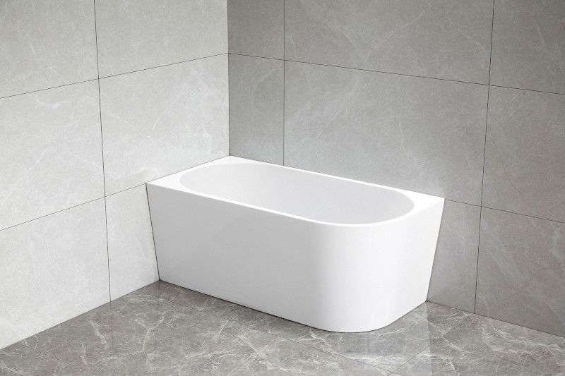 TIBERA L rohová stojící vana, 150x75cm, bílá E1047