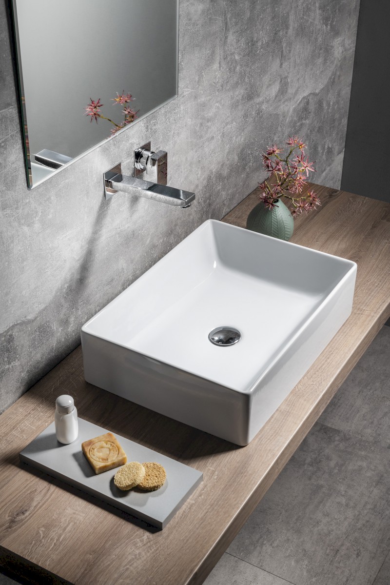 KUBE X keramické umyvadlo na desku, 50x37cm, bílá ExtraGlaze 942911