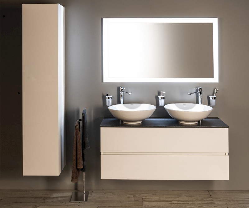 FLUT zrcadlo s LED podsvícením 120x70cm, bílá FT120