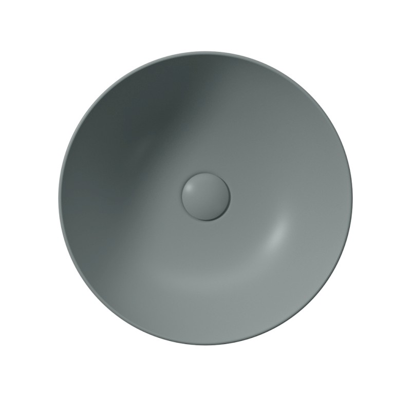 PURA keramické umyvadlo na desku, průměr 42cm, agave mat 885104