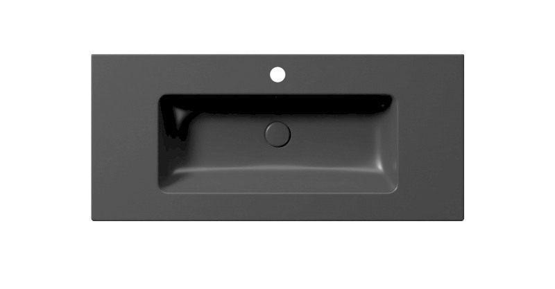 PURA keramické umyvadlo Slim 102x46cm, černá mat 8886126