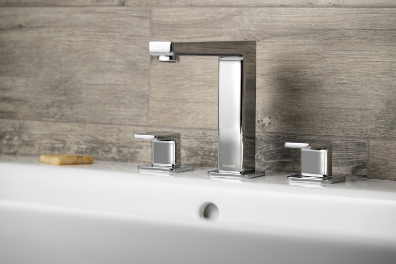 TURSI tříprvková stojánková umyvadlová baterie, chrom TI017