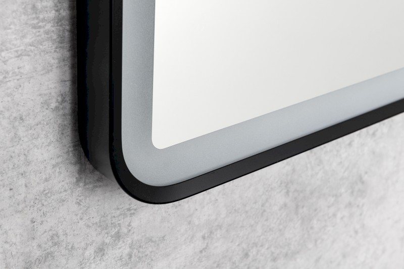 SWIDA zrcadlo s LED osvětlením 60x80cm, dotykový senzor, stmívatelné, černá mat SW060