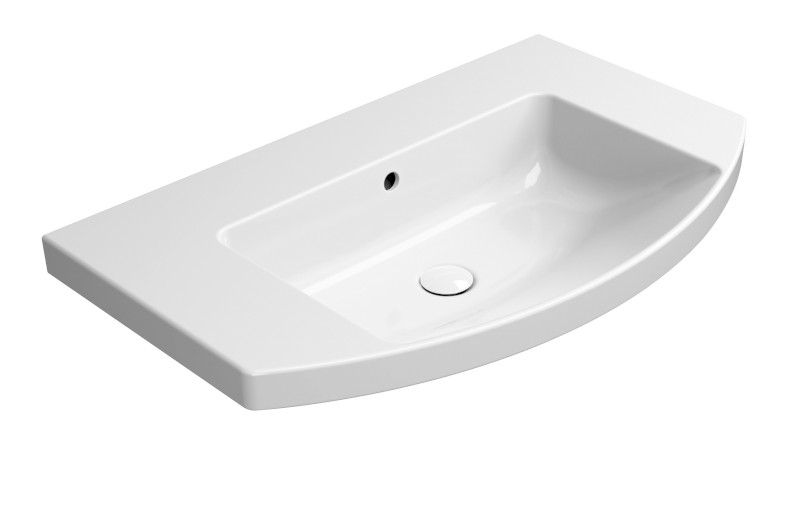 NORM keramické umyvadlo 80x50cm, oblé, bez otvoru, bílá ExtraGlaze 8644011