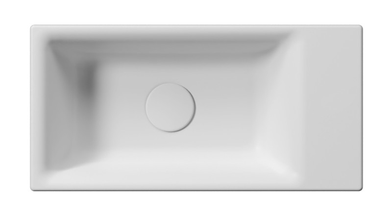 NUBES keramické umývátko 50x25cm, bez otvoru, pravé/levé, bílá mat 9637009