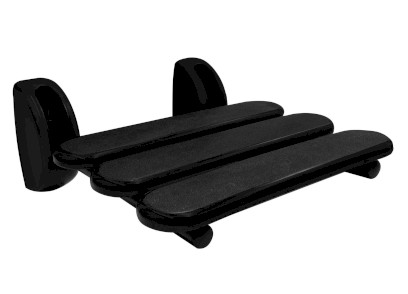 HANDICAP sklopné sedátko do sprchového koutu, 36x25cm, černá A140110