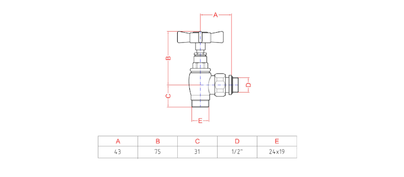 STAR připojovací sada ventilů ruční rohová, chrom CP5020S