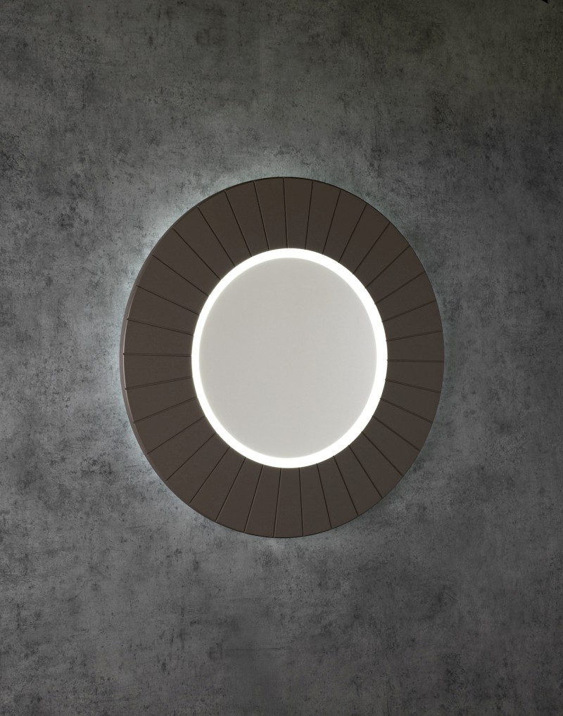 LUMIRO STRIP kulaté zrcadlo s LED osvětlením v rámu ø 75cm, agila LR750-4343S