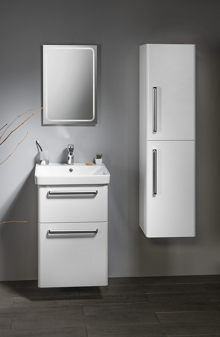 THEIA umyvadlová skříňka 46,4x70x44,2cm, 2xzásuvka, bílá TH050-3030